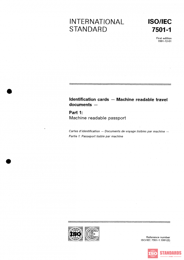 ISO/IEC 7501-1:1991 PDF