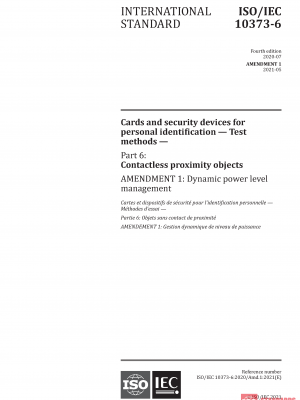 ISO/IEC 10373-6:2020/Amd 1:2021 PDF