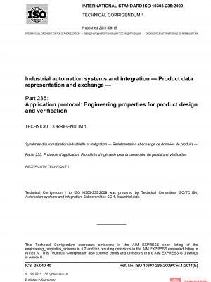 ISO 10303-235:2009/Cor 1:2011 PDF