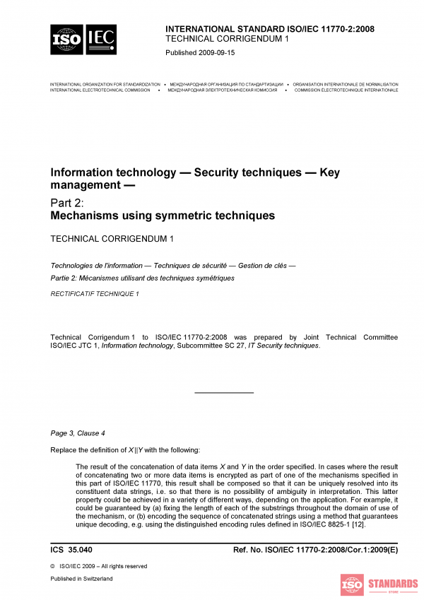 ISO/IEC 11770-2:2008/Cor 1:2009 PDF