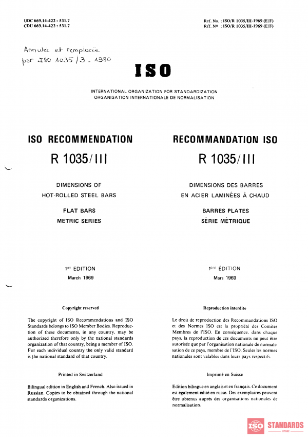 ISO/R 1035-3:1969 PDF