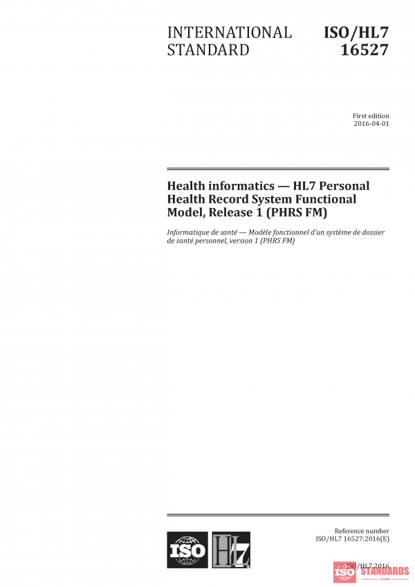 ISO/HL7 16527:2016 PDF