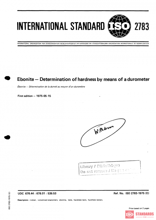 ISO 2783:1975 PDF