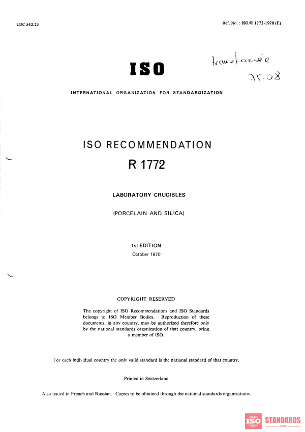 ISO/R 1772:1970 PDF