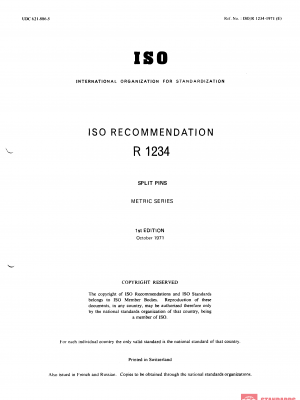ISO/R 1234:1971 PDF