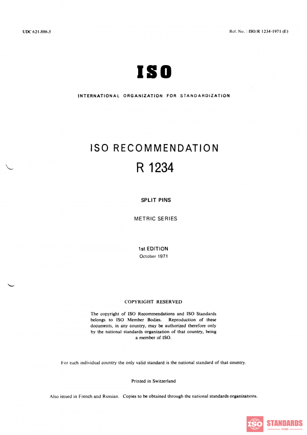 ISO/R 1234:1971 PDF