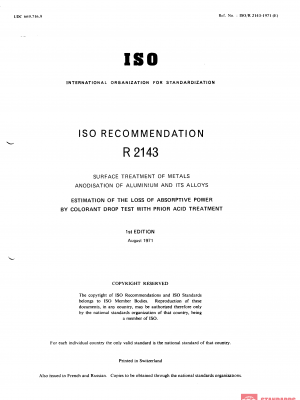 ISO/R 2143:1971 PDF