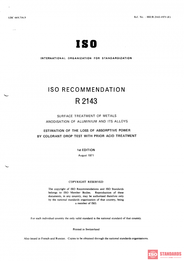 ISO/R 2143:1971 PDF