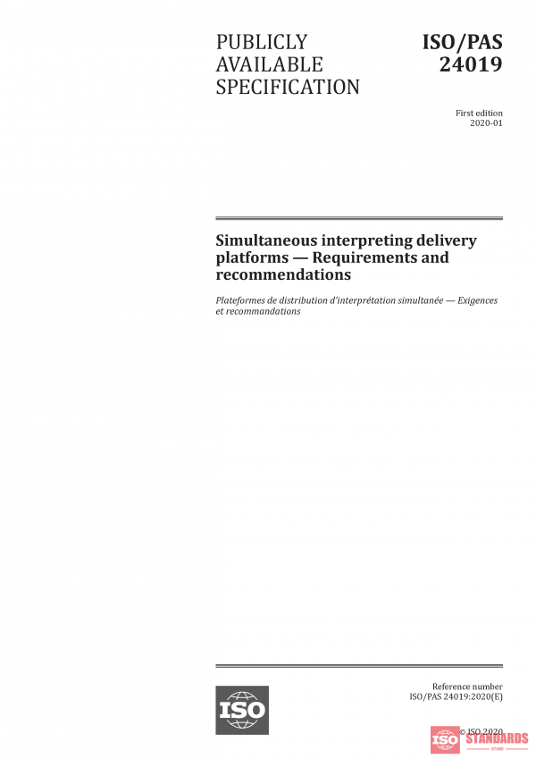 ISO/PAS 24019:2020 PDF