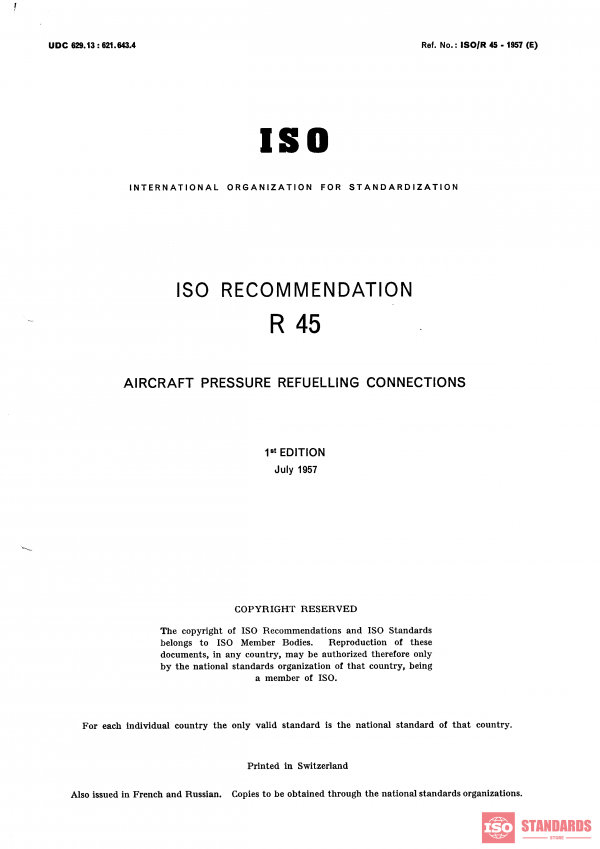ISO/R 45:1957 PDF