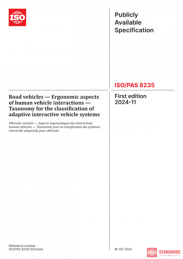 ISO/PAS 8235:2024 PDF