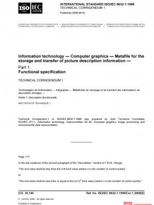 ISO/IEC 8632-1:1999/Cor 1:2006 PDF