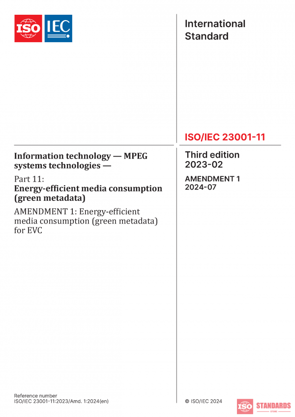 ISO/IEC 23001-11:2023/AMD1:2024 PDF
