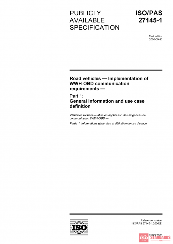 ISO/PAS 27145-1:2006 PDF