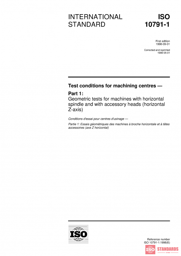 ISO 10791-1:1998 PDF