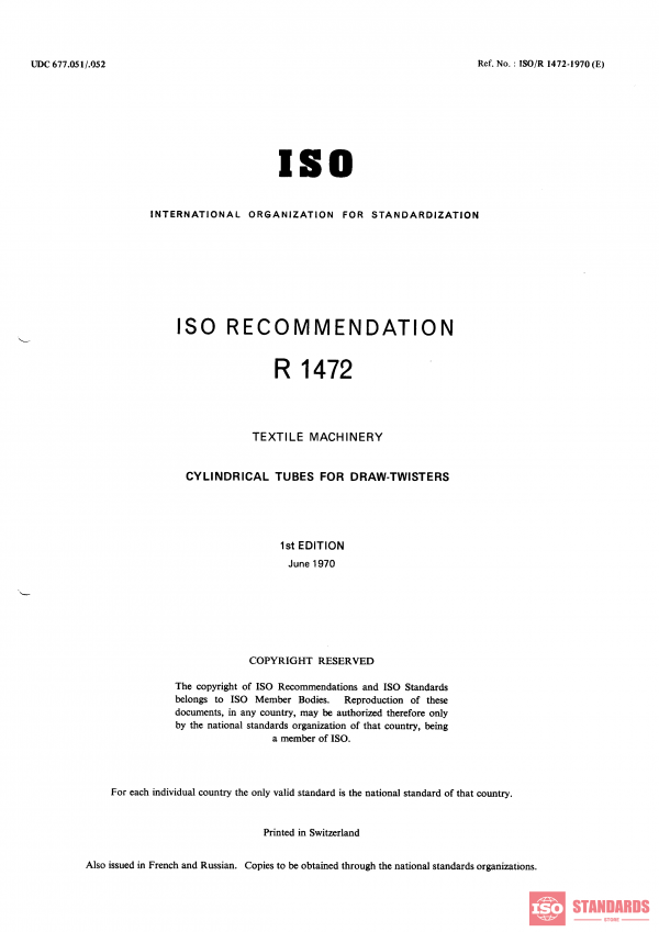 ISO/R 1472:1970 PDF