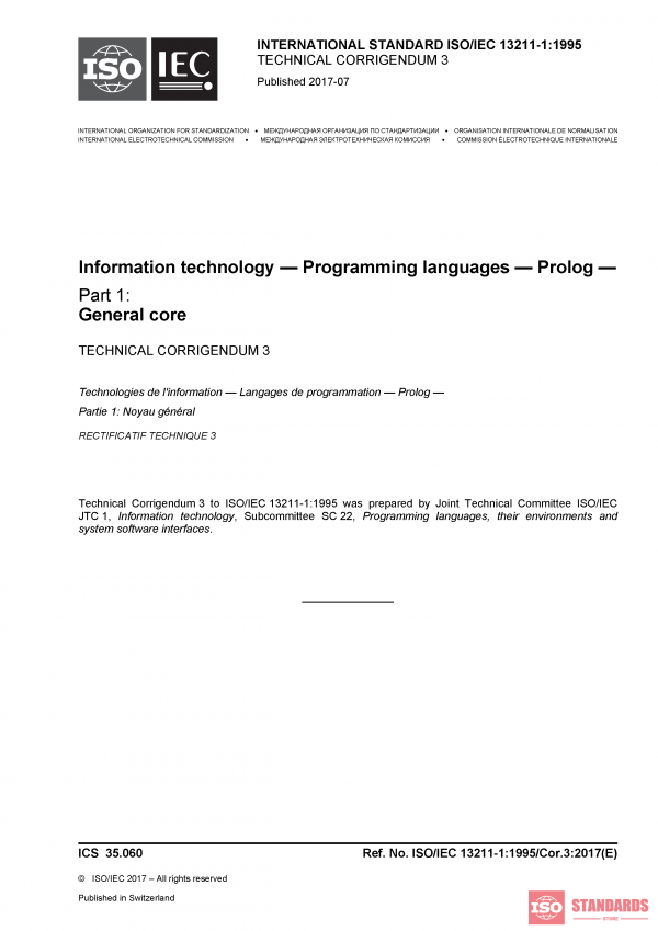 ISO/IEC 13211-1:1995/COR3:2017 PDF