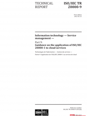 ISO/IEC TR 20000-9:2015 PDF