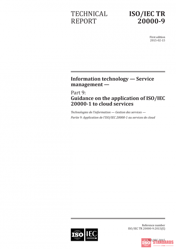 ISO/IEC TR 20000-9:2015 PDF