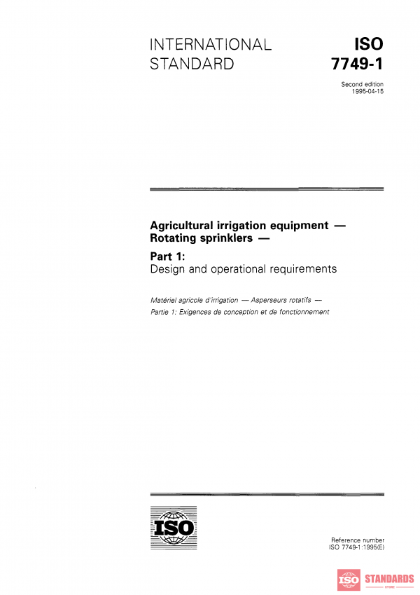 ISO 7749-1:1995 PDF