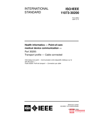 ISO/IEEE 11073-30200:2004 PDF