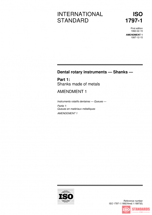 ISO 1797-1:1992/Amd 1:1997 PDF
