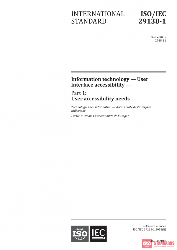 ISO/IEC 29138-1:2018 PDF