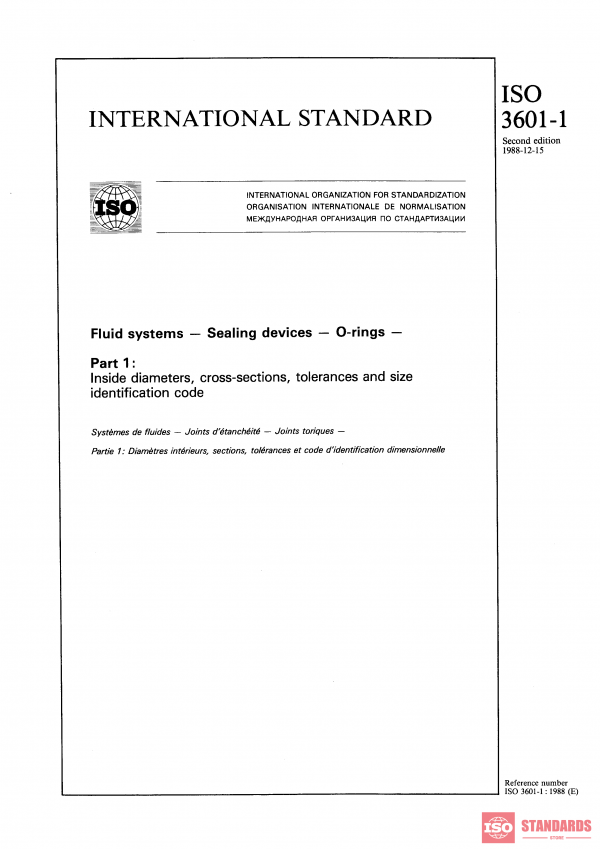 ISO 3601-1:1988 PDF