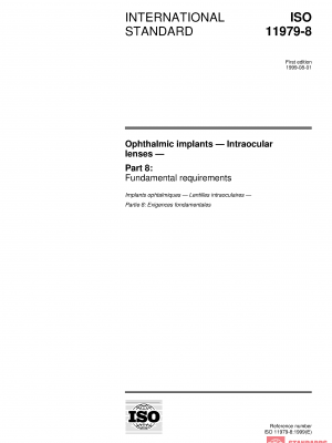 ISO 11979-8:1999 PDF