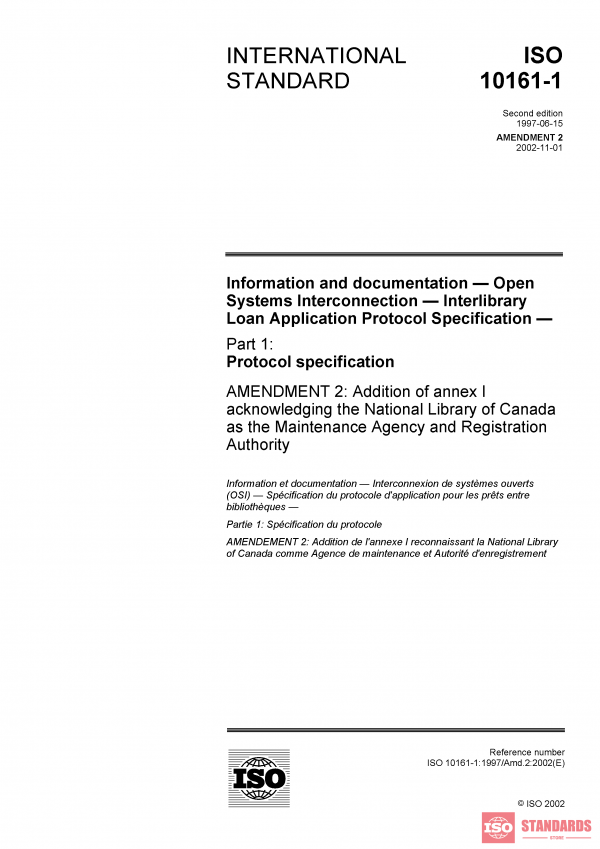 ISO 10161-1:1997/Amd 2:2002 PDF