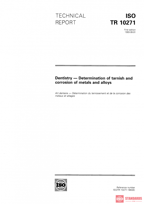 ISO/TR 10271:1993 PDF