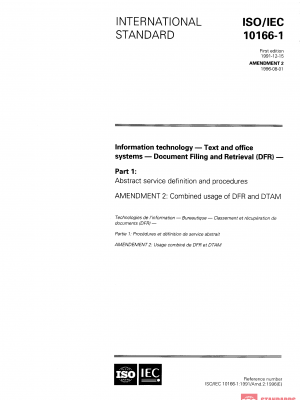 ISO/IEC 10166-1:1991/Amd 2:1996 PDF