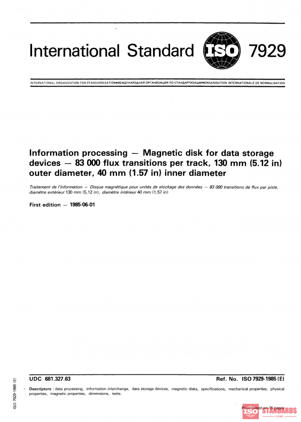ISO 7929:1985 PDF