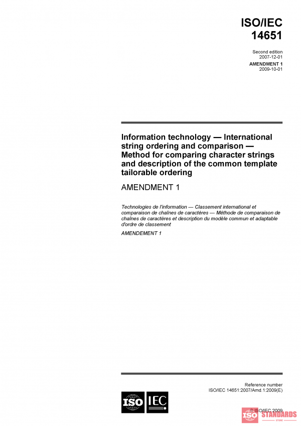 ISO/IEC 14651:2007/Amd 1:2009 PDF