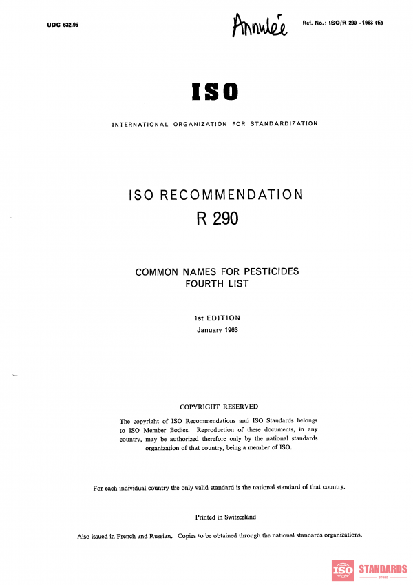 ISO/R 290:1963 PDF