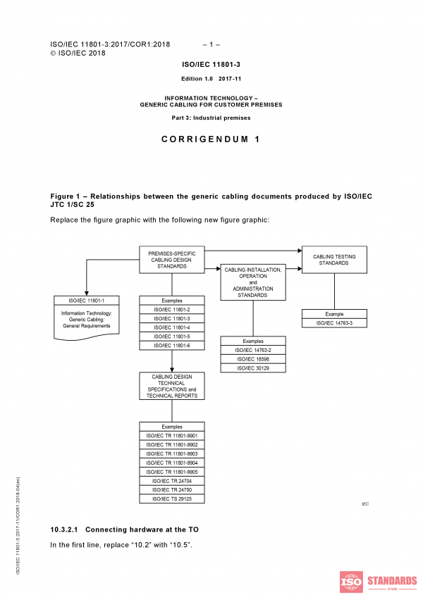 ISO/IEC 11801-3:2017/COR1:2018 PDF