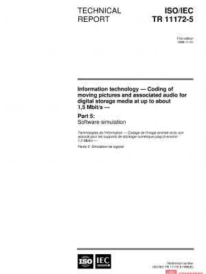 ISO/IEC TR 11172-5:1998 PDF