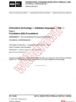 ISO/IEC 9075-2:1999/AMD1:2001/COR1:2003 PDF