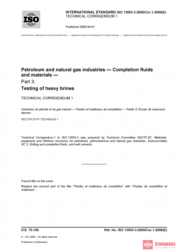 ISO 13503-3:2005/Cor 1:2006 PDF