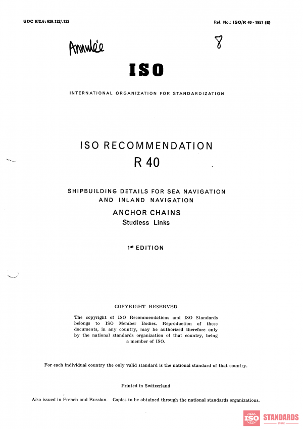 ISO/R 40:1957 PDF