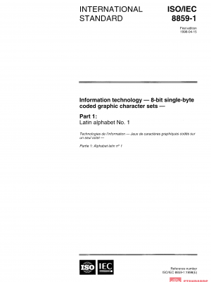 ISO/IEC 8859-1:1998 PDF