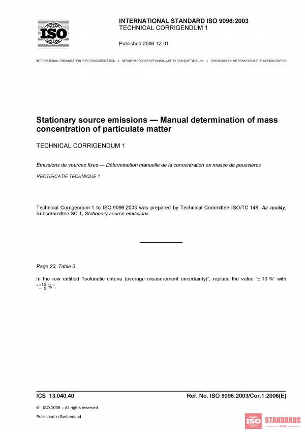 ISO 9096:2003/Cor 1:2006 PDF