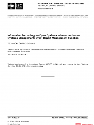 ISO/IEC 10164-5:1993/COR2:1999 PDF