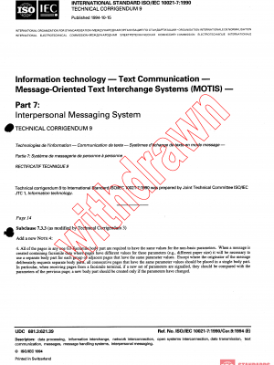 ISO/IEC 10021-7:1990/COR9:1994 PDF