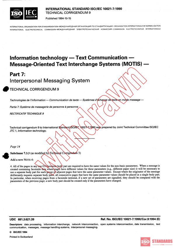 ISO/IEC 10021-7:1990/COR9:1994 PDF