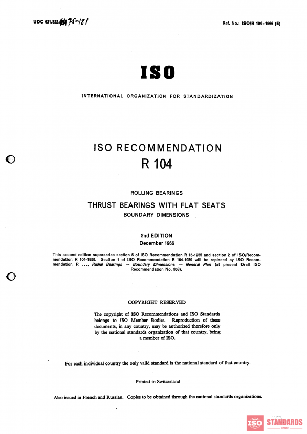 ISO/R 104:1966 PDF
