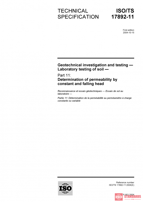 ISO/TS 17892-11:2004 PDF