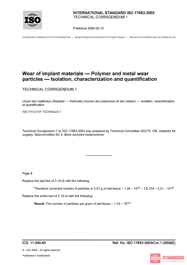ISO 17853:2003/Cor 1:2004 PDF
