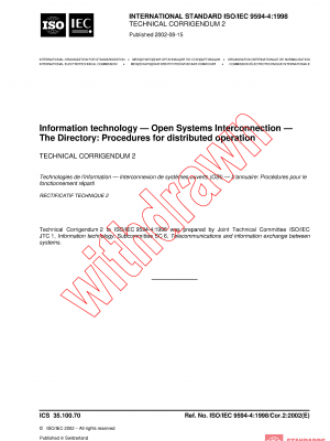 ISO/IEC 9594-4:1998/COR2:2002 PDF