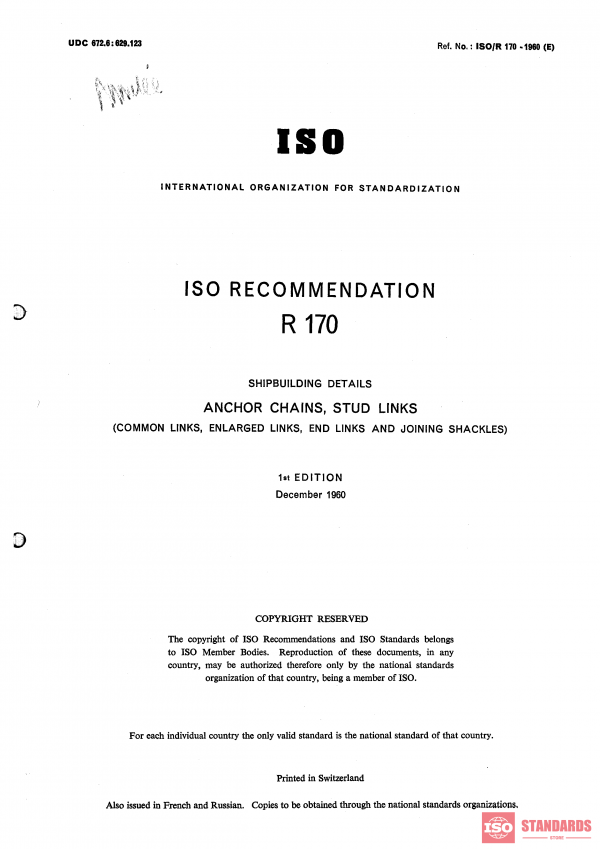 ISO/R 170:1960 PDF